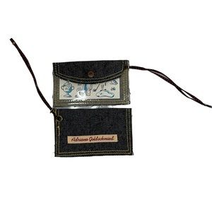 AG Adriano Goldschmied Denim luggage tags / ID card carrier NWOT